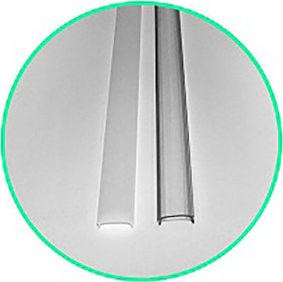 Adeleq Unghiular Capac pentru Accesorii Benzi LED Husă mată pentru profil de aluminiu unghi de 1m 30-0572