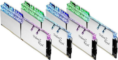 G.Skill Trident Z Royal 128GB DDR4 RAM με 4 Modules (4x32GB) και Ταχύτητα 3600 για Desktop