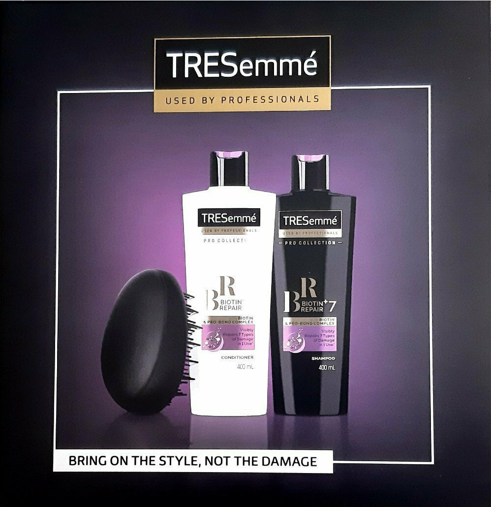 TRESemme Repair 7 Shampoo 400ml, Conditioner 400 ml & Hair Detangler