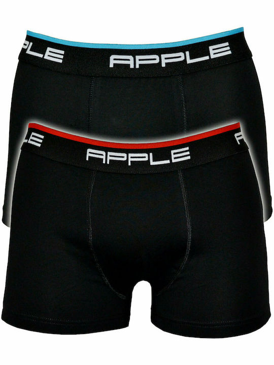 Apple Boxer Ανδρικά Μποξεράκια Μαύρα 2Pack