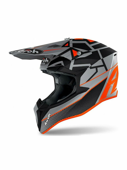 Airoh Wraap Mood Orange Matt Motorradhelm Motocross DOT / ECE 22.05 1330gr AIR000KRA47