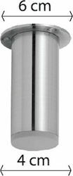 Import Hellas Furniture Leg made of Aluminum with Regulator Nickel Matt 4x4x20cm