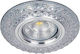 Elmark Round Glass Frame for Spot Built-in LED and Natural White Light MR16 3W Transparent 10x10cm. 1pcs