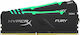 HyperX Fury RGB 32GB DDR4 RAM με 2 Modules (2x16GB) και Ταχύτητα 3600 για Desktop