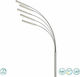 Trio Lighting Reed LED Подова Лампа В195.5xД30.5см. 350лм Сребрист