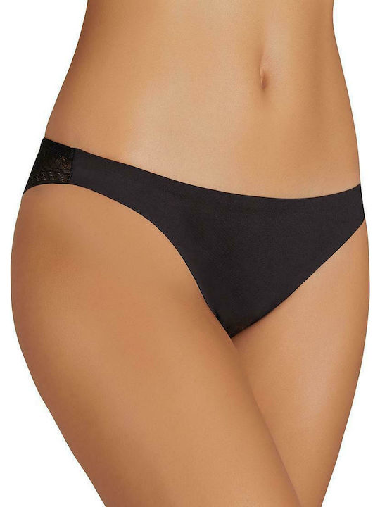 Ysabel Mora Women's String Seamless with Lace Black