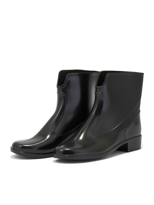 Buffalo Shoes 17076-3 Κοντές Γυναικείες Γαλότσες Μαύρες