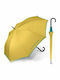 Benetton Automatic Umbrella with Walking Stick Yellow