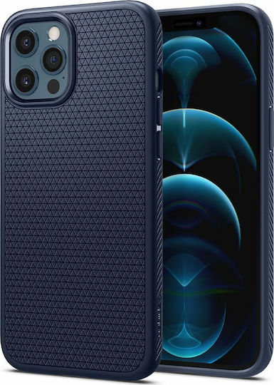 Spigen Liquid Air Silicone Back Cover Navy Blue (iPhone 12 / 12 Pro)