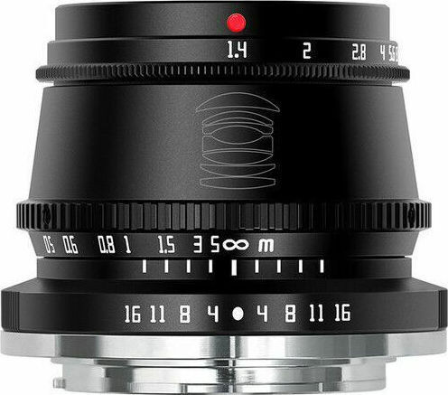 TTArtisan Crop Φωτογραφικός Φακός 35mm f/1.4 Σταθερός για Canon EF-M Mount Μαύρος