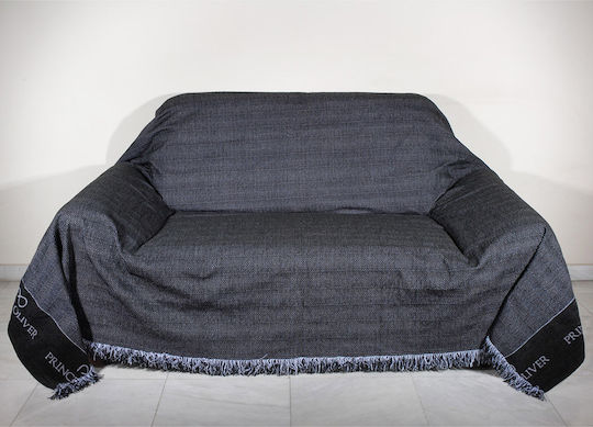 Prince Oliver Διθέσιου Καναπέ Π180xΜ240cm Μαύρο