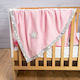 abo Blanket Cot Cotton Pink 110x120cm.