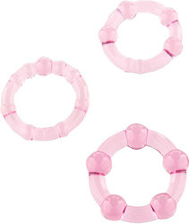 Seven Creations Stay Hard Cock Rings Сет Пръстени Петел Pink 3бр