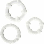 Seven Creations Stay Hard Cock Rings Clear 3pcs