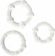 Seven Creations Stay Hard Cock Rings 3 piece Clear
