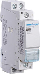 Hager Ρελέ Ράγας Ισχύος 25A Διπολικό με Τάση 230V
