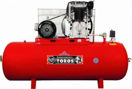 Toros Трифазен Въздушен компресор с Мощност 7.5к.с и Резервоар 500лт 602067