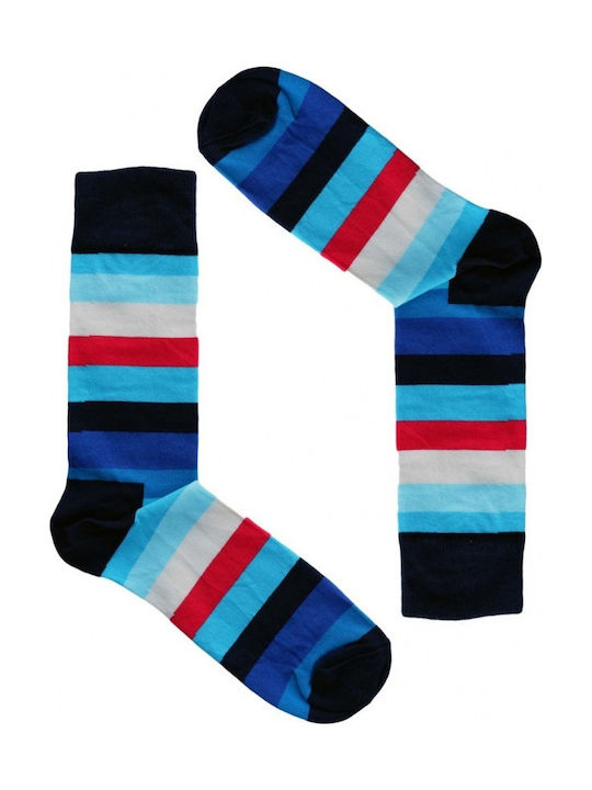Lord Herren Gemusterte Socken Blau 1Pack 7059-41