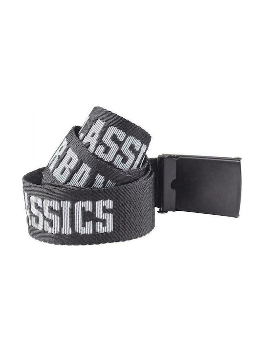 Urban Classics Men's Fabric Webbing Belt Belt Μαύρη / Λευκή