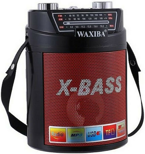 Waxiba XB-763 Tabletop Radio Rechargeable with USB Red