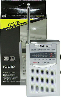 Cmik MK-203 Radio portabil Cu baterie Argint