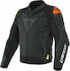 Dainese VR46 Victory Men's Riding Jacket Leather 4 Seasons Black/Fluo-Yellow