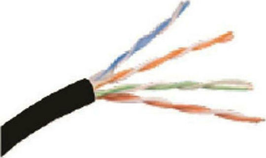 Eurolamp S/FTP Cat.5e Ethernet Network Cable without connectors 1m Black 1pcs
