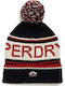 Woodruff Downhill Knitted Beanie Cap Navy Blue/Red/White