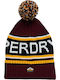 Pom Pom Beanie Ανδρικός Σκούφος με Rib Πλέξη Brooklyn Burgundy