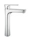 Ferro Algeo Square Mixing Tall Sink Faucet Silver