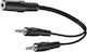 Goobay Goobay Audio Cable TS 3.5mm Male - 3.5mm Female Black 0.2m 50472