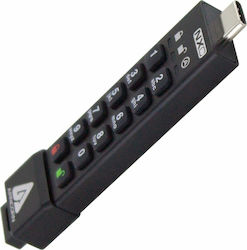Apricorn Aegis Secure Key 3NXC 8GB USB 3.2 Stick με σύνδεση USB-C Μαύρο