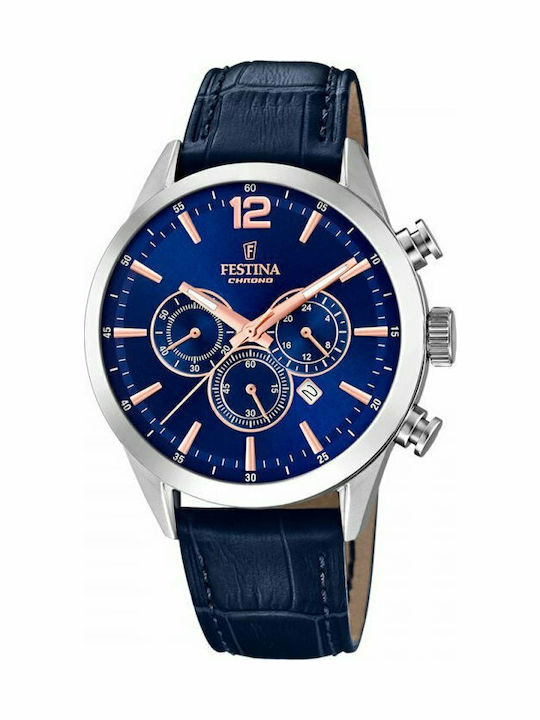 Festina Ανδρικό Ρολόι 43mm Χρονογράφος Μπαταρία...