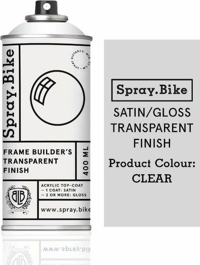 Spray.Bike Σπρέι Βερνίκι Frame Builder's με Σατινέ Εφέ Διάφανο 400ml