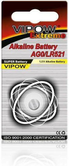 Vipow Extreme AG1/LR620 Αλκαλική Μπαταρία Ρολογιών LR63 1.5V 1τμχ
