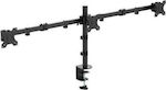 Ewent EW1513 Stand Desk Mounted for 3 Monitors up to 27" with Arm