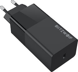 BlitzWolf Wall Adapter with USB-C port 65W Quick Charge 3.0 in Black Colour (BW-S17)