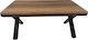 Toledo Rectangular Wooden Coffee Table Walnut L100xW60xH43cm