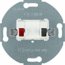 Hager Audio & Video Speakers Socket Mechanism White Μονός 457209