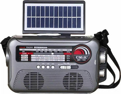 Cmik MK-192 Retro Tabletop Radio Solar with Bluetooth and USB Gray