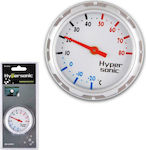 Type-R Sport Car Thermometer Analog Instrument 55mm Ασημί