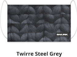 Snurk Twirre Steel Grey Fabric Reusable Mask 1 Piece