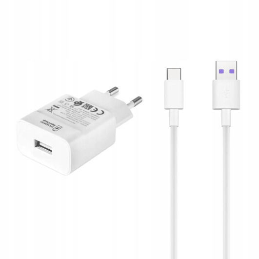 Huawei Φορτιστής με Θύρα USB-A και Καλώδιο USB-C 22.5W SuperCharge Λευκός (HW-100225E00)