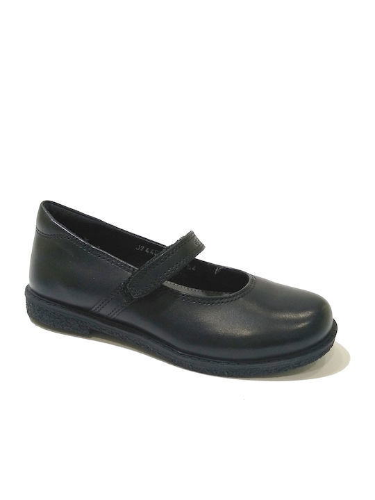 Kids Anatomic Ballerinas with Hoop & Loop Closure Black