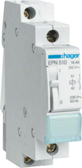 Hager Phase 1-Pole Latching Relay 16A 230V 230V/AC 1NO