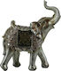 Karvounis Decorativ Elefant din Polirășină în Gri 21.5x9x24cm 1buc