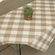 Borea Runner Cotton Stain Resistant Checkered Beige 45x180cm