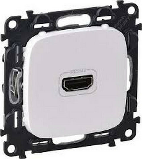 Legrand Valena Allure Steckdose HDMI Vorkonfektioniert in Weiß Farbe 755165