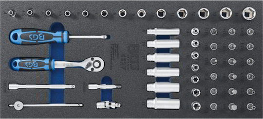BGS Technic Ratschen- & Steckschlüssel-Sets 1\4" 50Stück