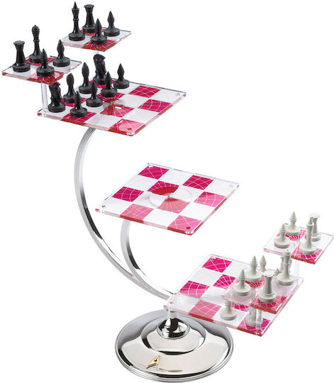 The Noble Collection Star Trek Tri-Dimensional Chess Set Σκάκι Γυάλινο με Πιόνια